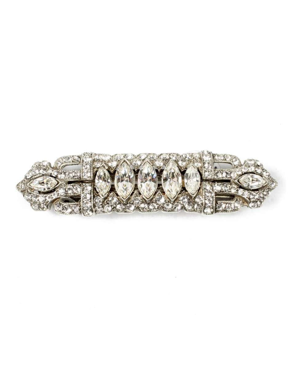 Thin Crystal Hair Barrette